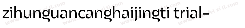 zihunguancanghaijingti trial字体转换
